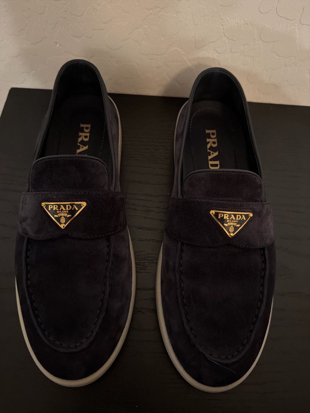 Prada Prada black suede loafers Size US 7 / IT 37 - 1 Thumbnail