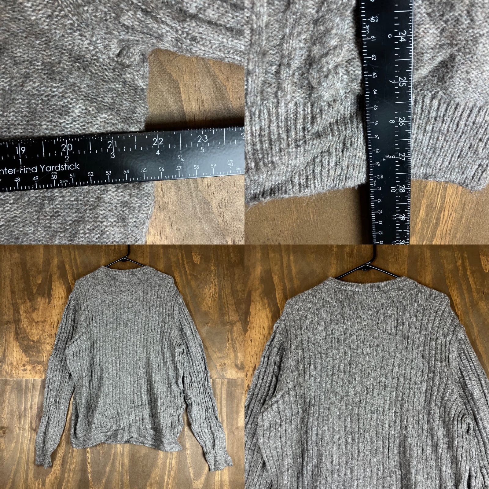 Express Express Sweater Mens Crew Neck Brown Tweed Cable Knit Long Sleeve Medium Size US M / EU 48-50 / 2 - 8 Thumbnail