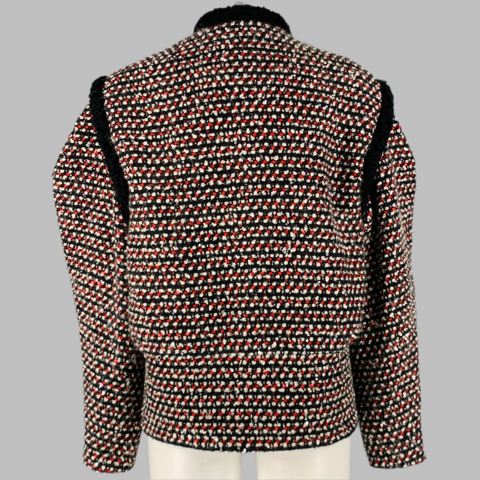 Gucci Size 4 Black Multi Color Polyamide Embellishment Jacket Size S / US 4 / IT 40 - 4 Thumbnail