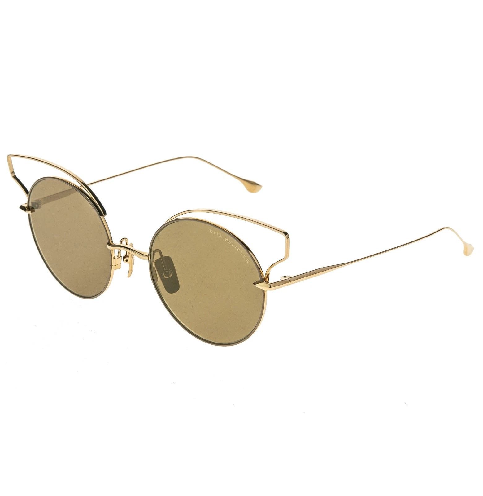 Dita DITA BELIEVER Round 18K Plated Mirrored 23008 B Sunglasses Size ONE SIZE - 9 Thumbnail