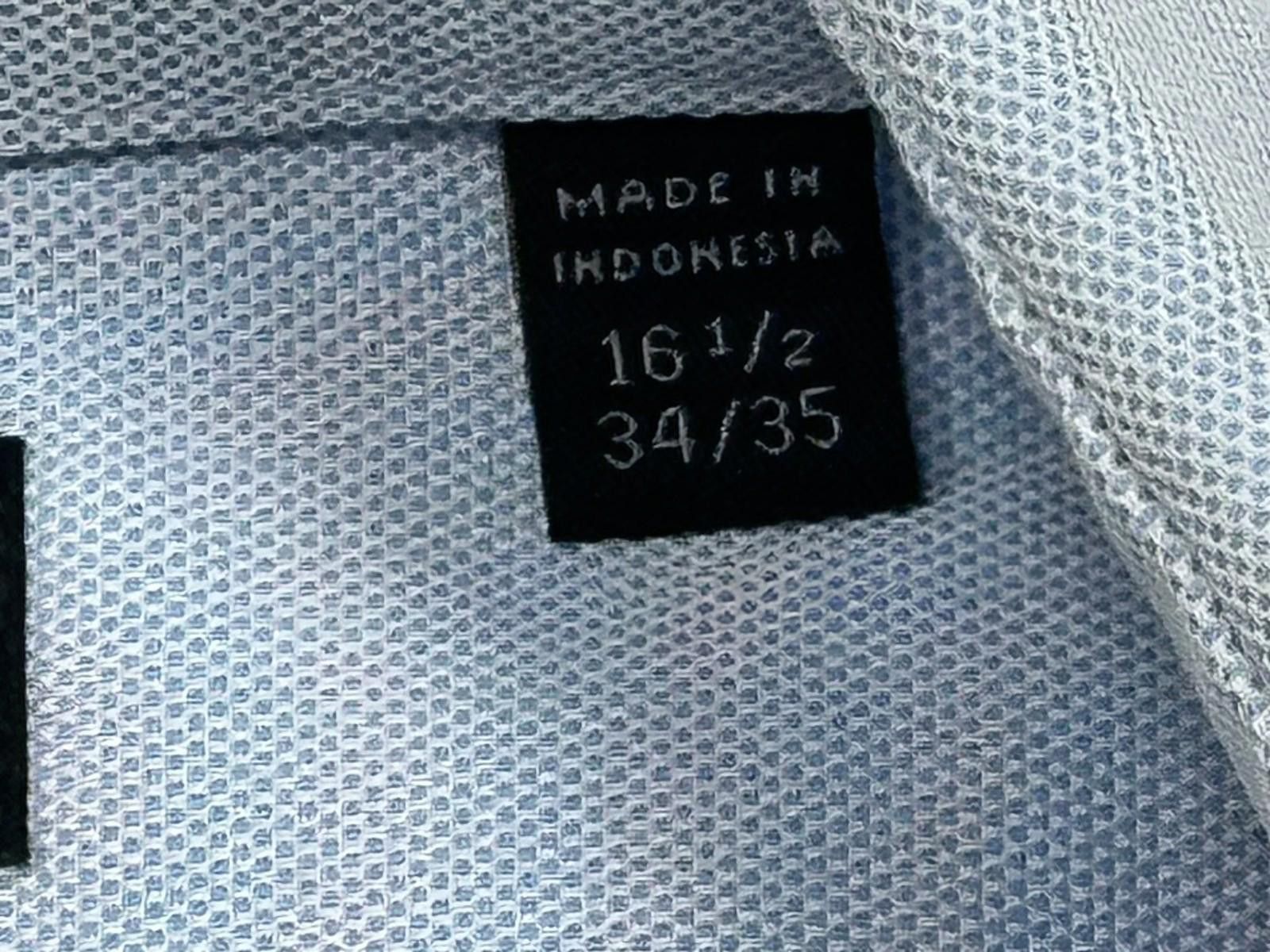 Bloomingdale's Bloomingdales Contemporary Button Up Blue Mens L 16.5-34/35 Size US L / EU 52-54 / 3 - 8 Thumbnail