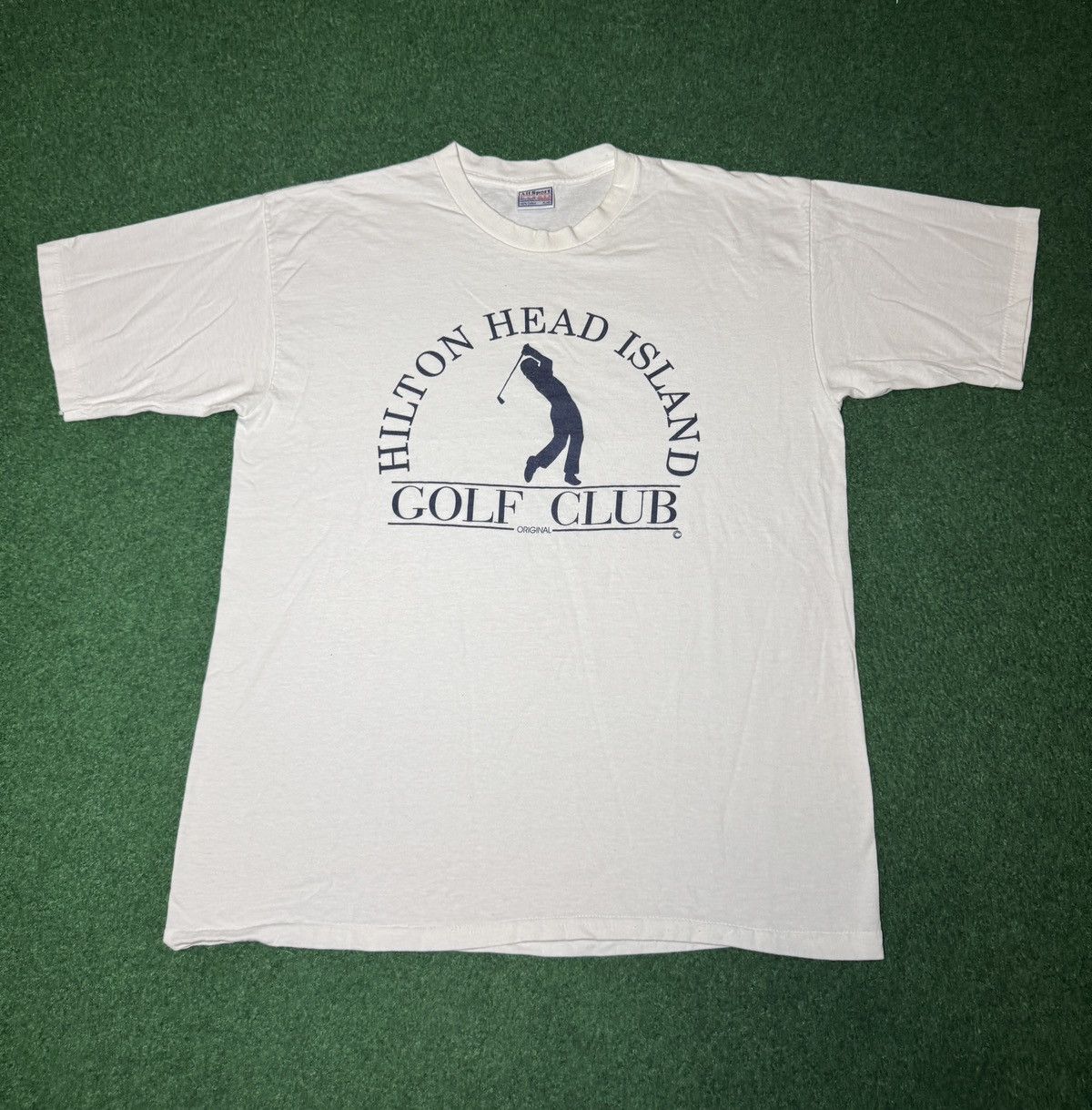 Vintage Vintage 90s Hilton Head Golf Club Course Golfing T Shirt Size US XL / EU 56 / 4 - 1 Thumbnail