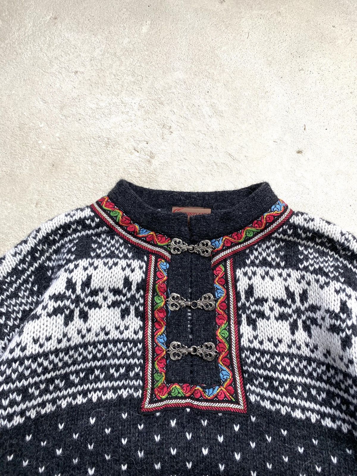 Vintage Vintage Christiania Wool Nordic Sweater Cardigan Jacket Size US M / EU 48-50 / 2 - 2 Thumbnail