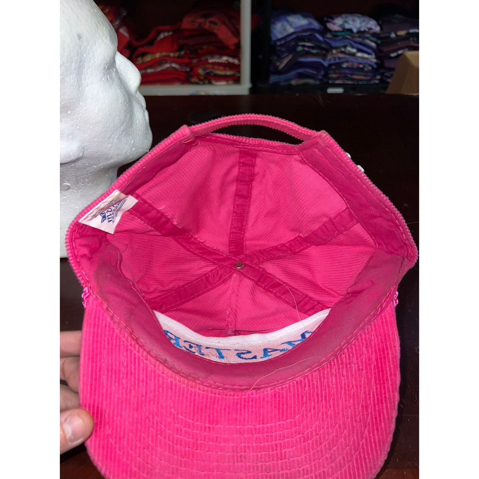 Vintage Vintage Pink Corduroy Roper Hat Strapback Master Cap VTG OS Size ONE SIZE - 6 Thumbnail