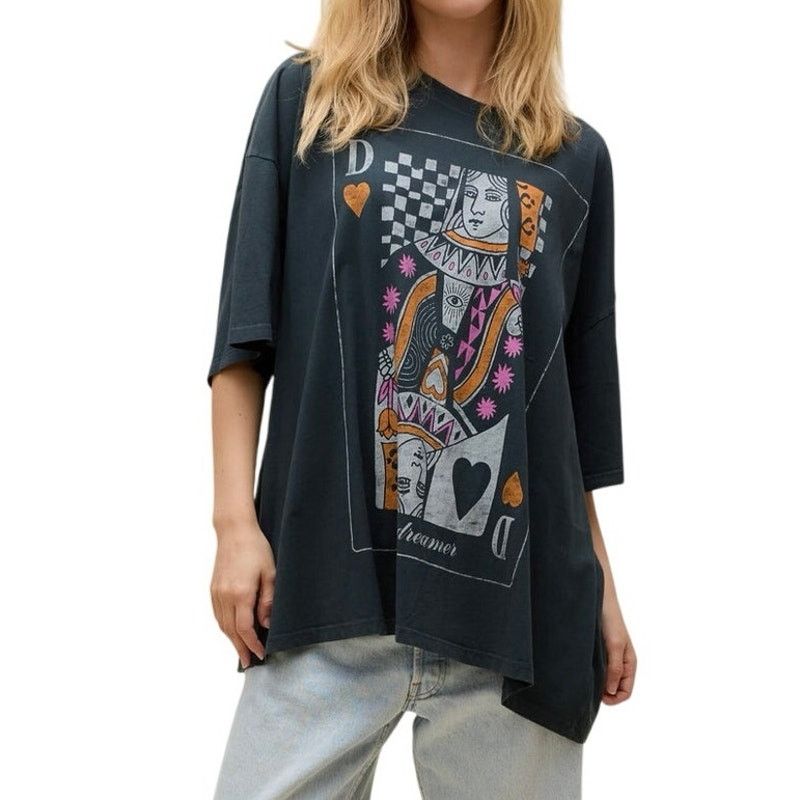 Daydreamer DAYDREAMER Queen One Size / OS Tee in Vintage Black New Size ONE SIZE - 3 Thumbnail