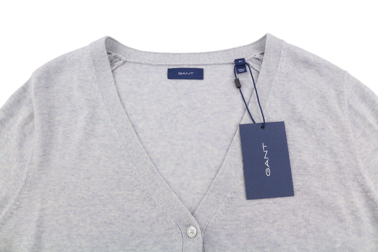 Gant WASHABLE MERINO CARDIGAN XL Light Grey Tight 88099 Size XL / US 12-14 / IT 48-50 - 5 Thumbnail