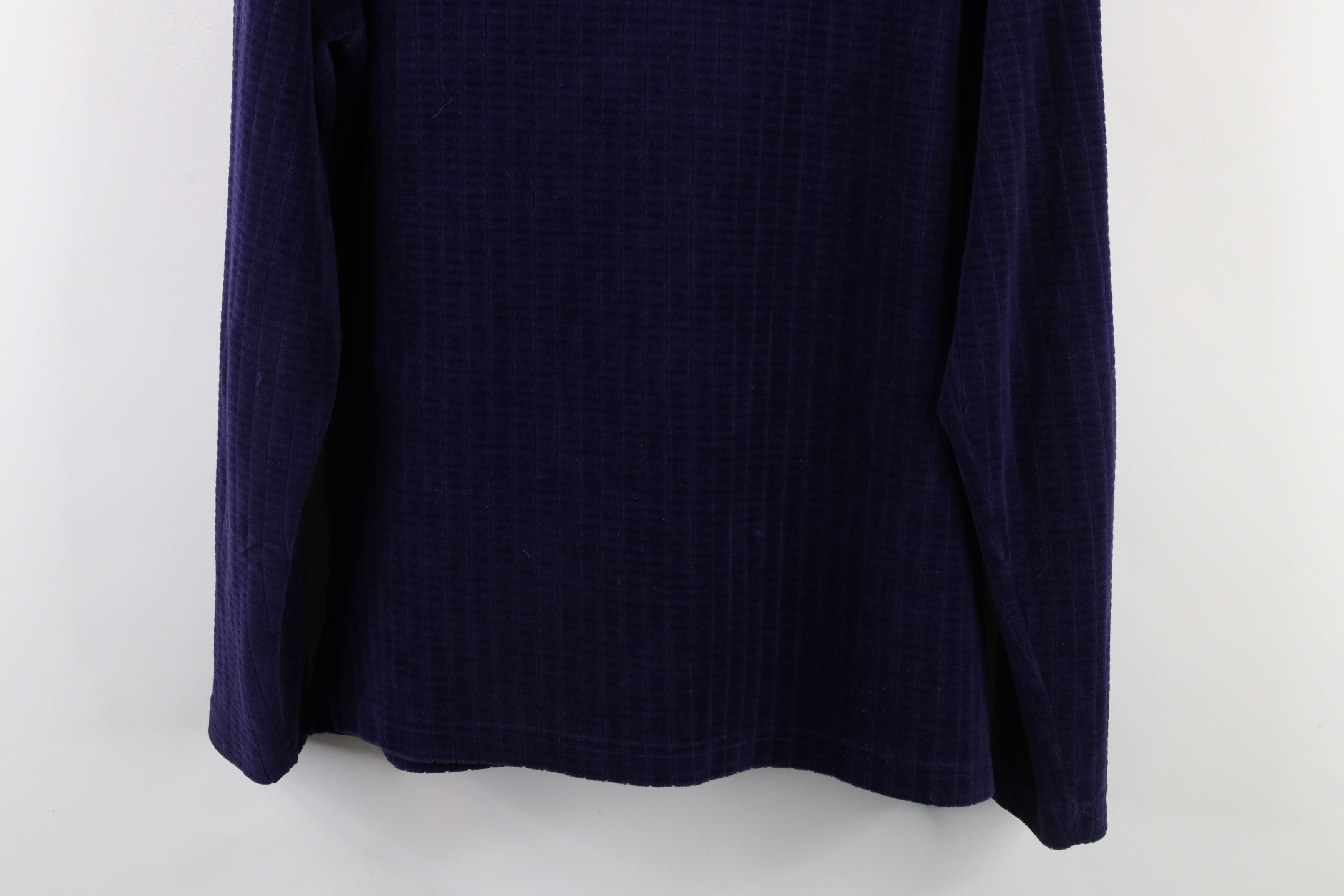 Vintage Vintage 90s Streetwear Velour Half Zip Pullover Polo Shirt Size US M / EU 48-50 / 2 - 9 Thumbnail