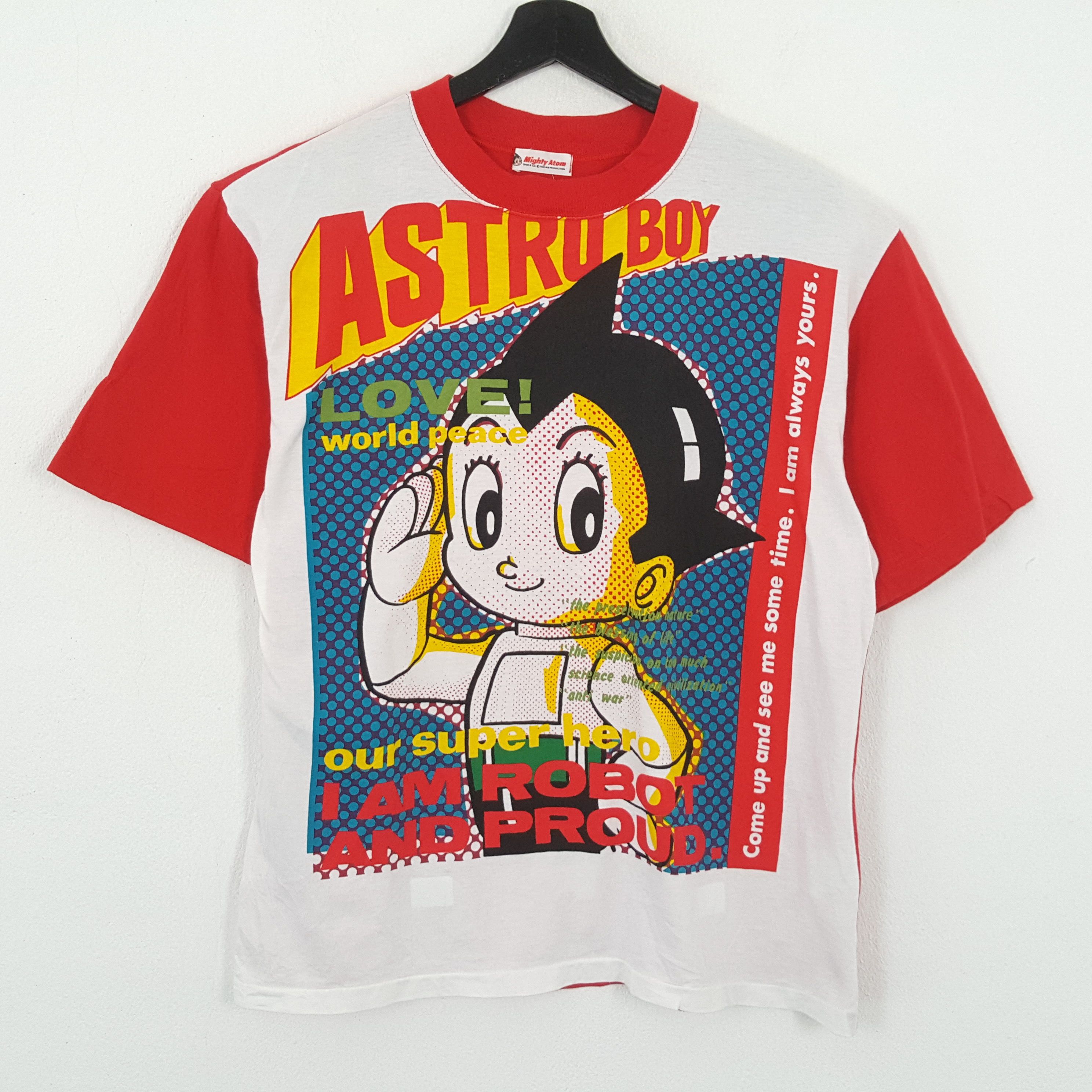 Anime × Vintage ASTRO BOY Japanese Anime Cartoon Rare Design Tshirt Size US L / EU 52-54 / 3 - 1 Thumbnail