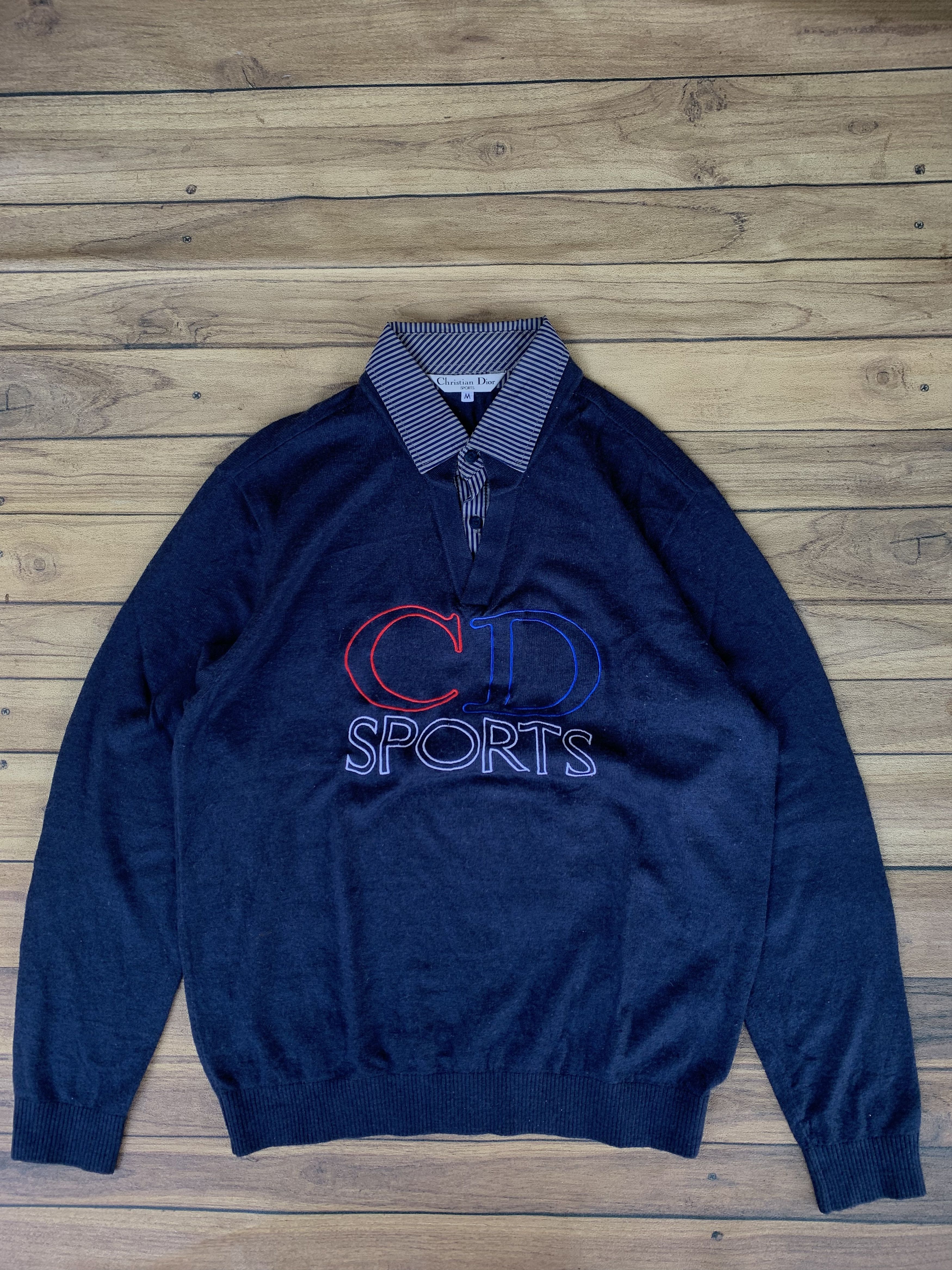 Christian Dior Monsieur Christian Dior sports knitwear with collar Size US M / EU 48-50 / 2 - 1 Thumbnail
