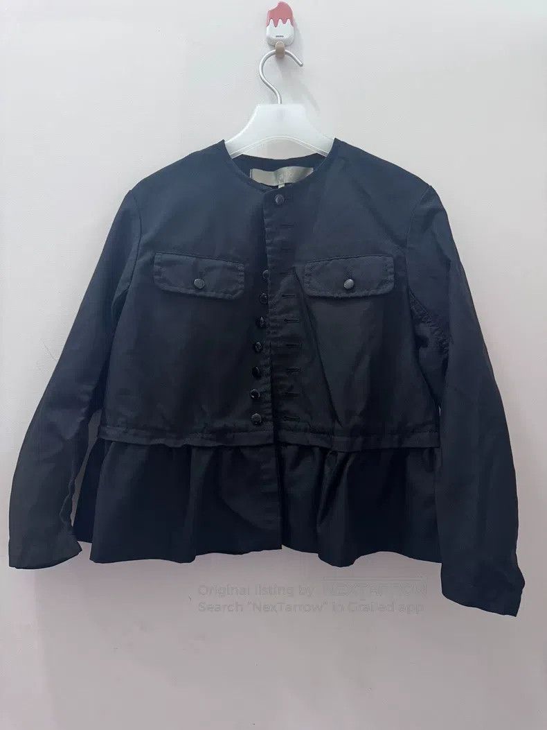Comme des Garcons Comme Des Garcons Ruffled Little Jacket Black Polyester Sh Size S / US 4 / IT 40 - 1 Thumbnail