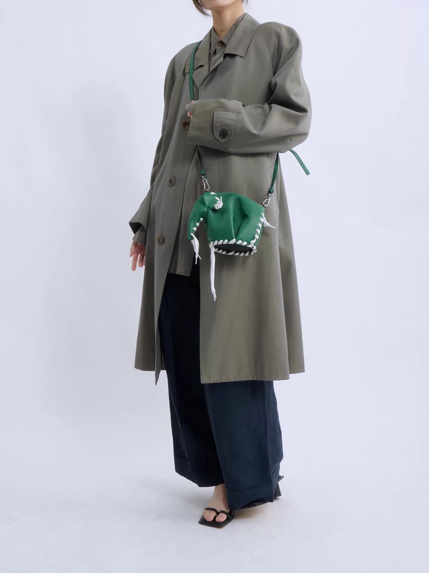 Loewe LOEWE Elephant Green Hand-stitched Cord Limited Bag Size ONE SIZE - 4 Thumbnail