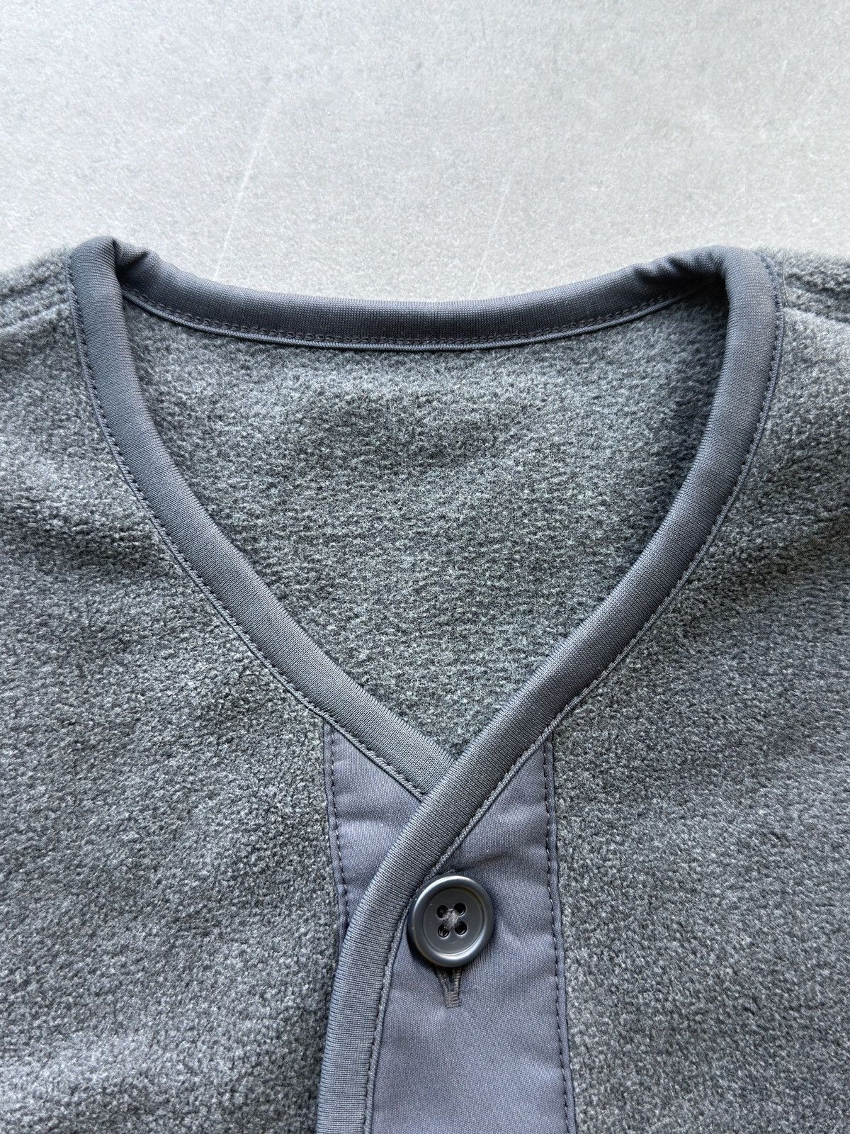 Muji MUJI Japan Mens Charcoal Fleece Button Front Cardigan Jacket Size US M / EU 48-50 / 2 - 8 Thumbnail