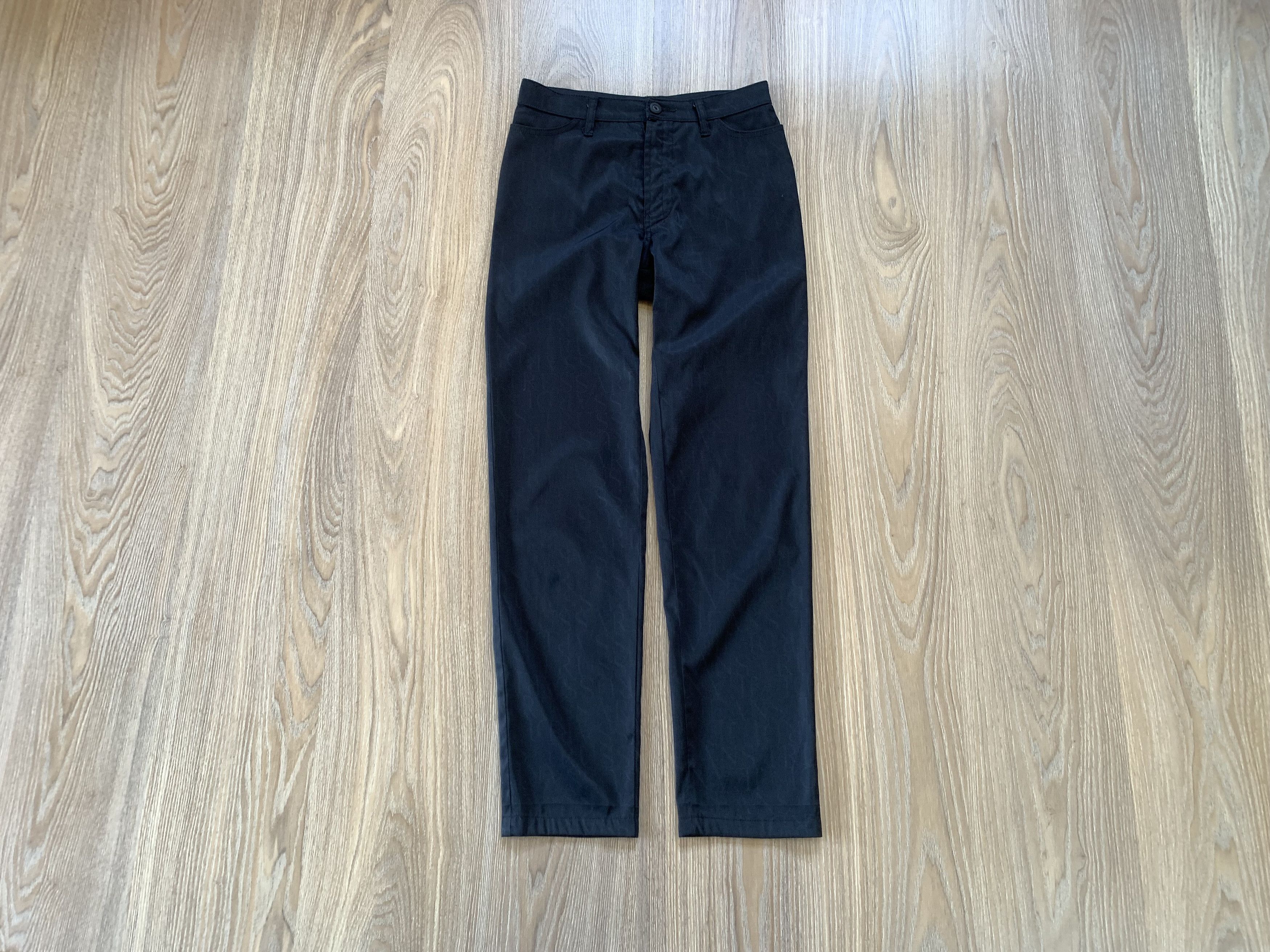 Trussardi Trussardi Womens Vintage Navy Blue Monogram Pants Size 26" / US 2 / IT 38 - 1 Thumbnail