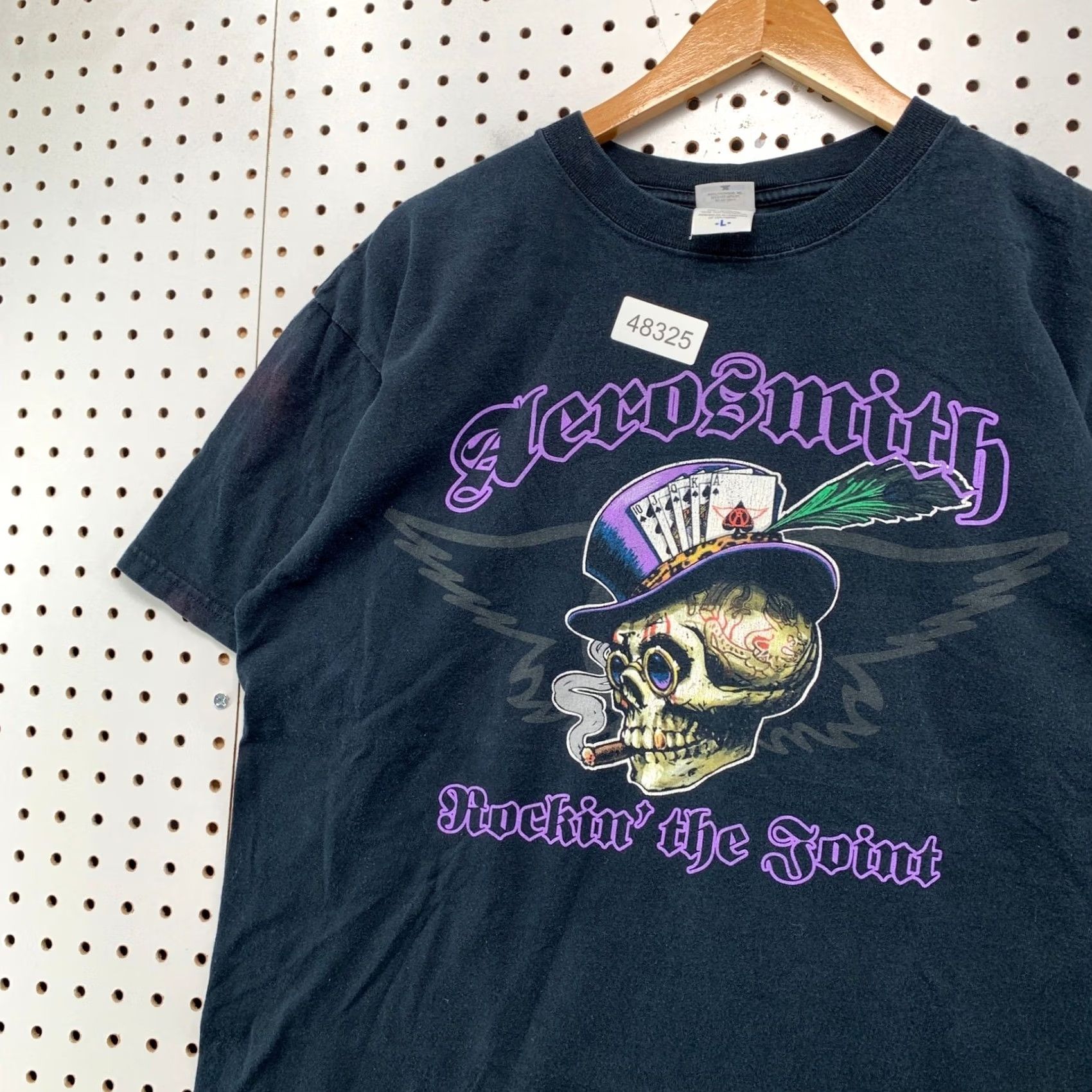 Anvil VINTAGE Aerosmith Rockin' the Joint Skull T Shirt Mens L Black Anvil Music Shirt Size US L / EU 52-54 / 3 - 6 Thumbnail