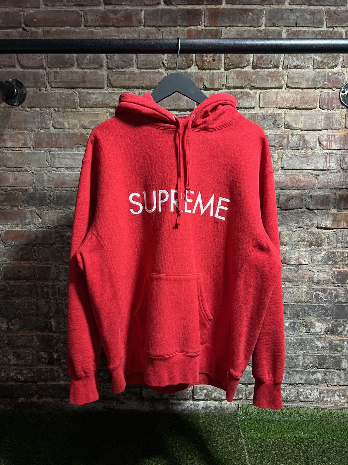 Supreme Supreme Red Embroidered Hoodie Size US M / EU 48-50 / 2 - 1 Thumbnail