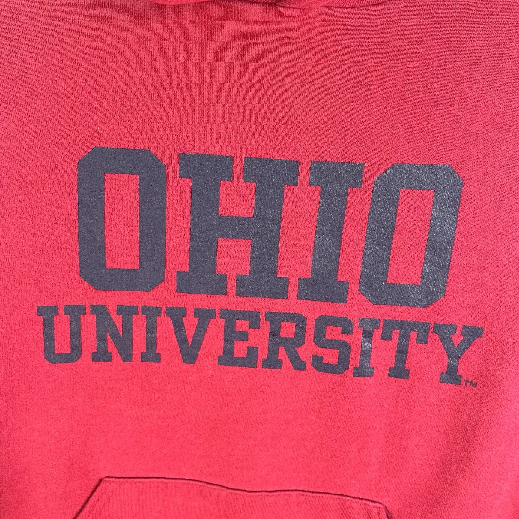 Vintage VINTAGE Russell Ohio State University Hoodie Mens L Red University Graphic Print Hooded Pullover Winter Football 50 in Chest Mens Size US L / EU 52-54 / 3 - 3 Thumbnail