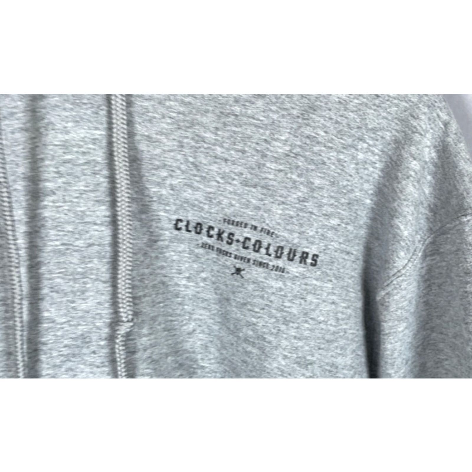 Vintage Clocks + Colours Hoodie Adult Medium Heather Gray Clocks + Colours Zero F's Given Graphic Print Pullover Crew Neck Drawstring Midweight Regular Men Size US M / EU 48-50 / 2 - 4 Thumbnail