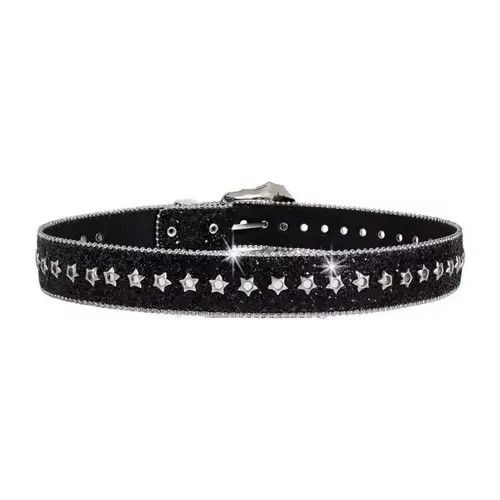 Other Glittering PU Leather Belt Size ONE SIZE - 7 Thumbnail