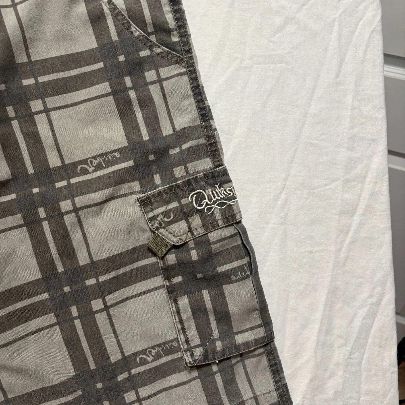 Quiksilver VTG Y2K Quiksilver Striped Baggy Wide Leg Cargo Shorts 30 Size US 30 / EU 46 - 3 Thumbnail