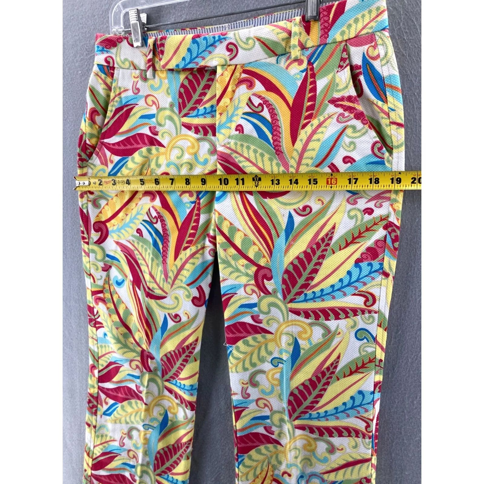 Tommy Hilfiger Tommy Hilfiger Pants 6 Flat Front Floral Print Womens Size 28" / US 6 / IT 42 - 3 Thumbnail