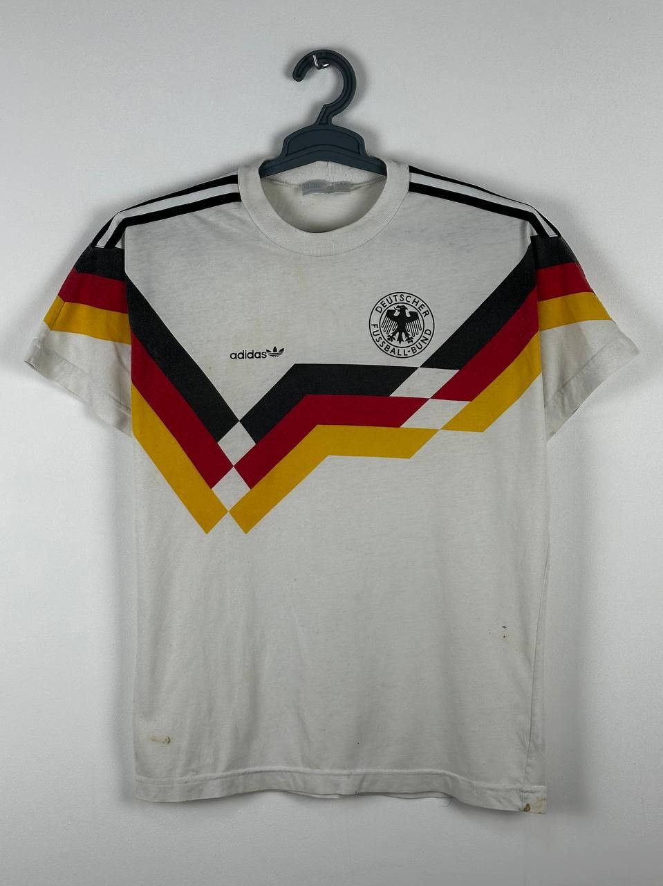 Adidas × Vintage Vintage 1990-92 Germany Adidas Cotton Jersey T Shirt Size US S / EU 44-46 / 1 - 1 Thumbnail