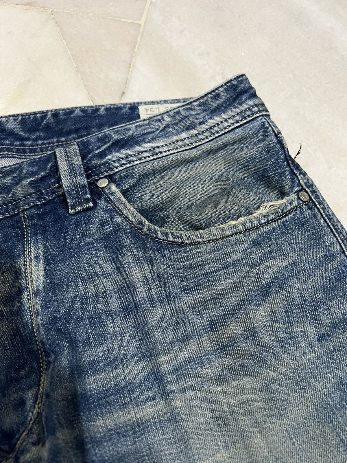 Diesel × If Six Was Nine 🌈Baggy🌈Vintage Diesel Industry Distress Jean Size US 35 - 9 Thumbnail
