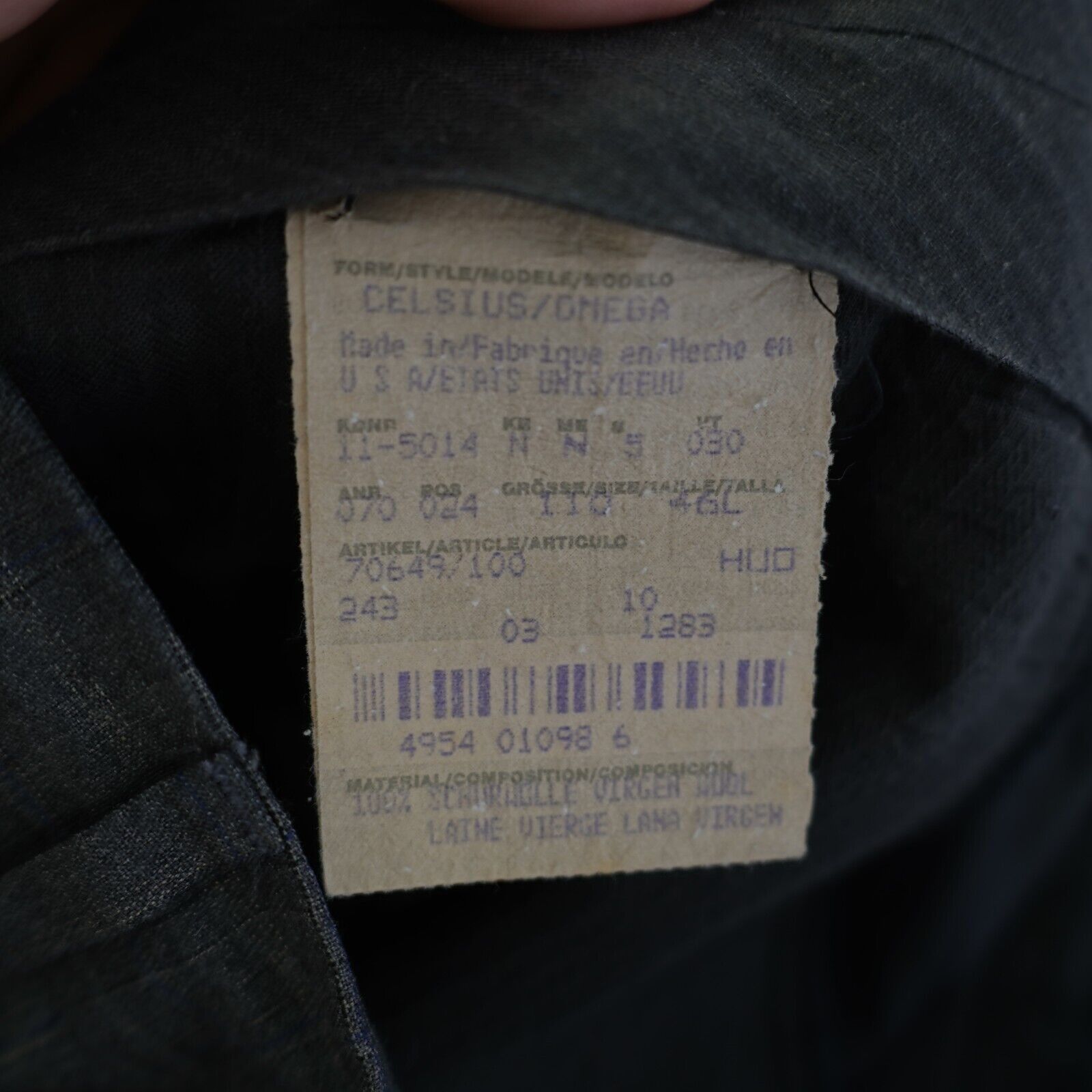 Hugo Boss Hugo Boss Celcius / Omega Wool Gray Blue Tan Check Windowpan Size 42R - 8 Thumbnail