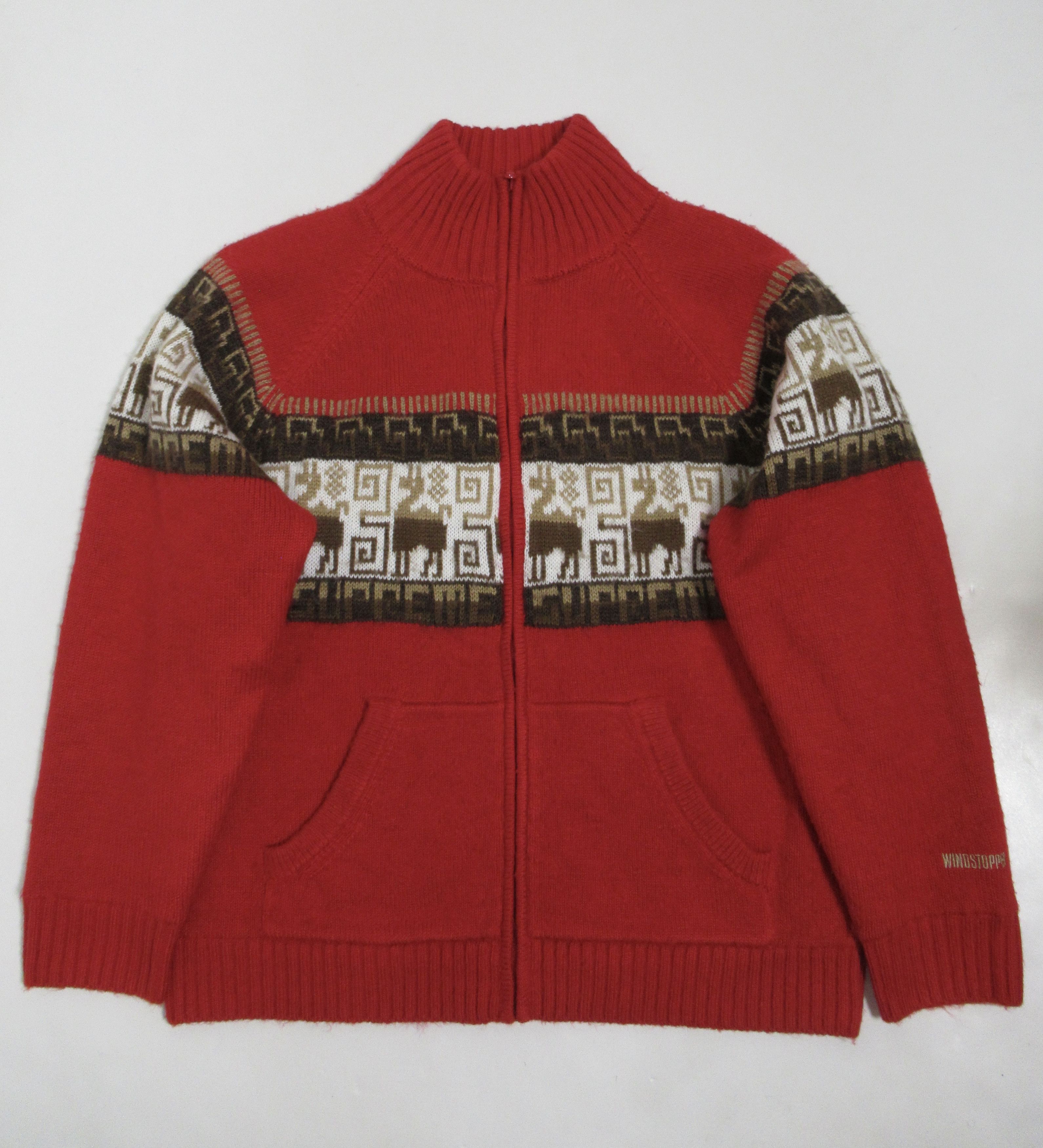 Supreme Supreme Men's Chullo Windstopper® Zip Up Sweater Red Size L Size US L / EU 52-54 / 3 - 1 Thumbnail