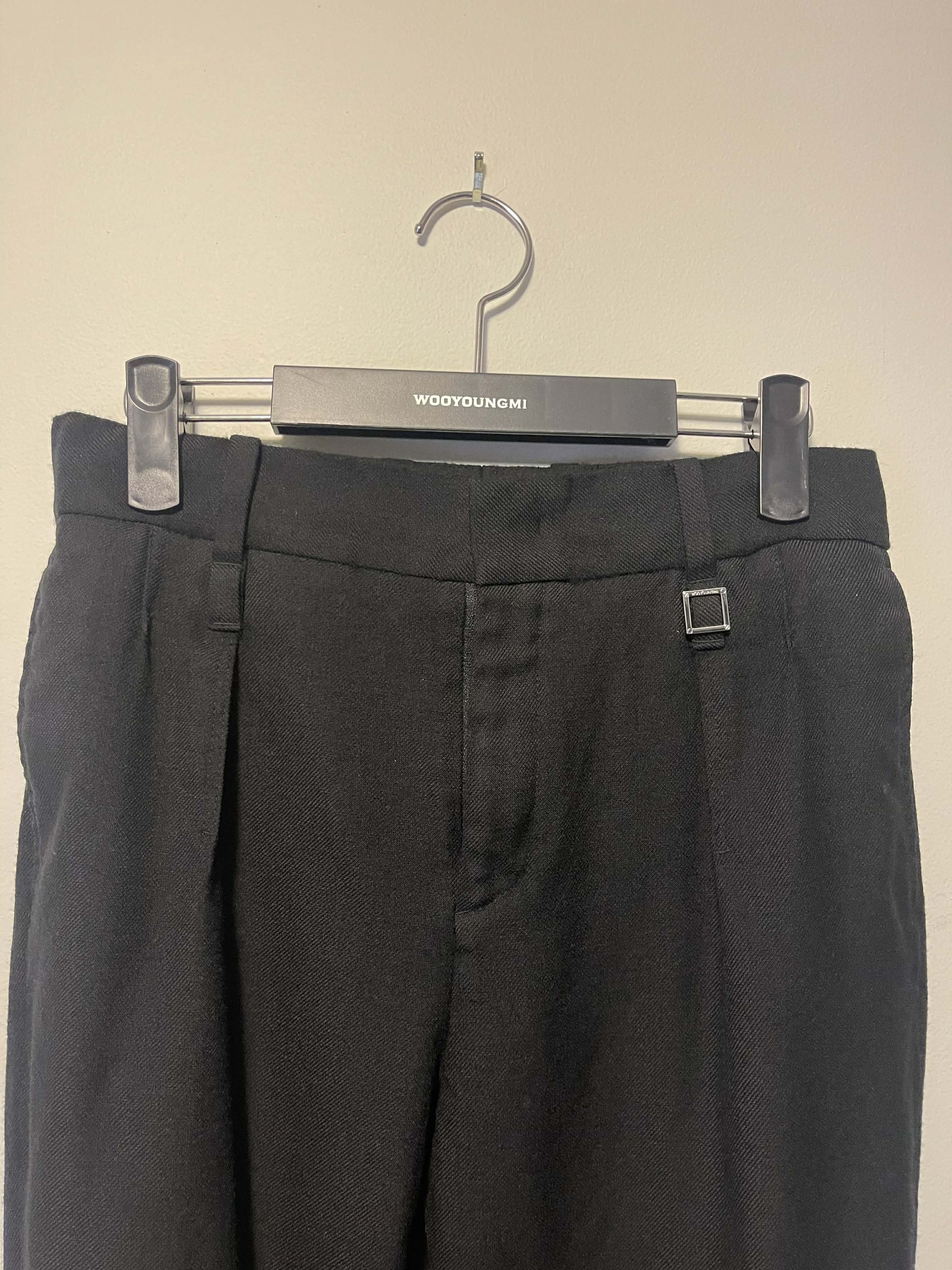 Wooyoungmi WOOYOUNGMI Black Turn-Up Trousers Size US 30 / EU 46 - 2 Thumbnail