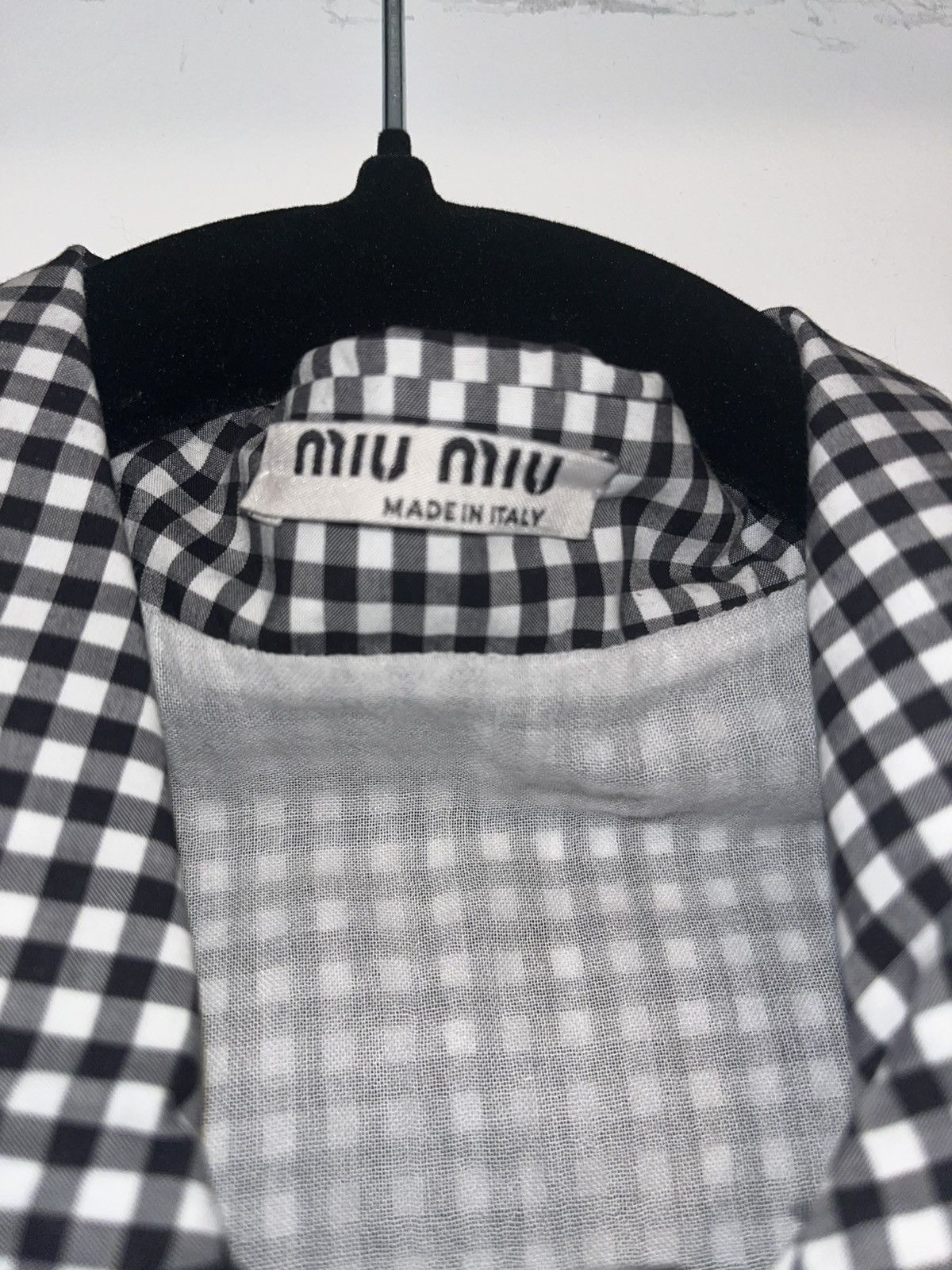 Miu Miu Miu miu Checkered Blouse Size XS / US 0-2 / IT 36-38 - 2 Thumbnail