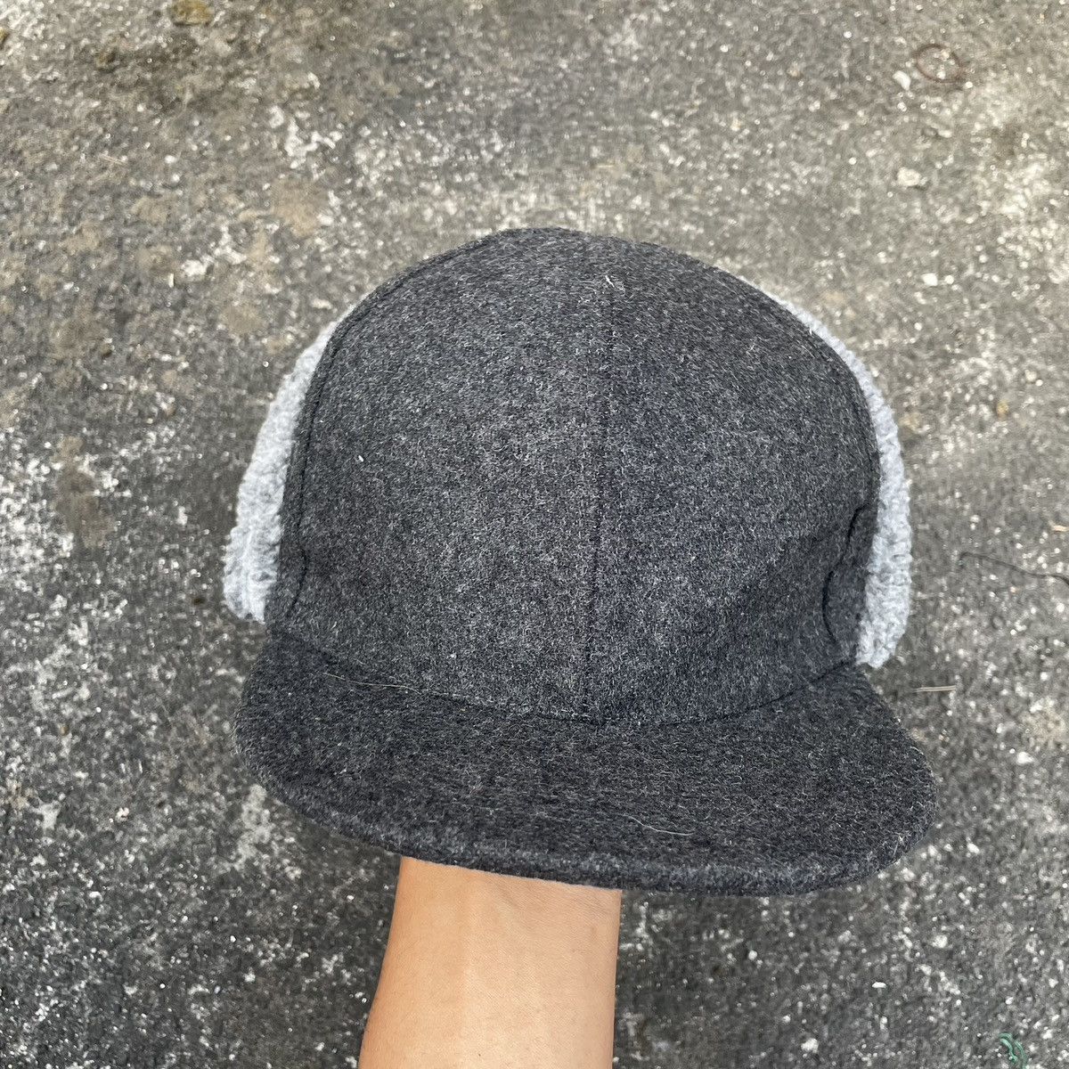 image of Blank Mink Fur Winter Hat With Shileld By S&b in Black Gray, Men's