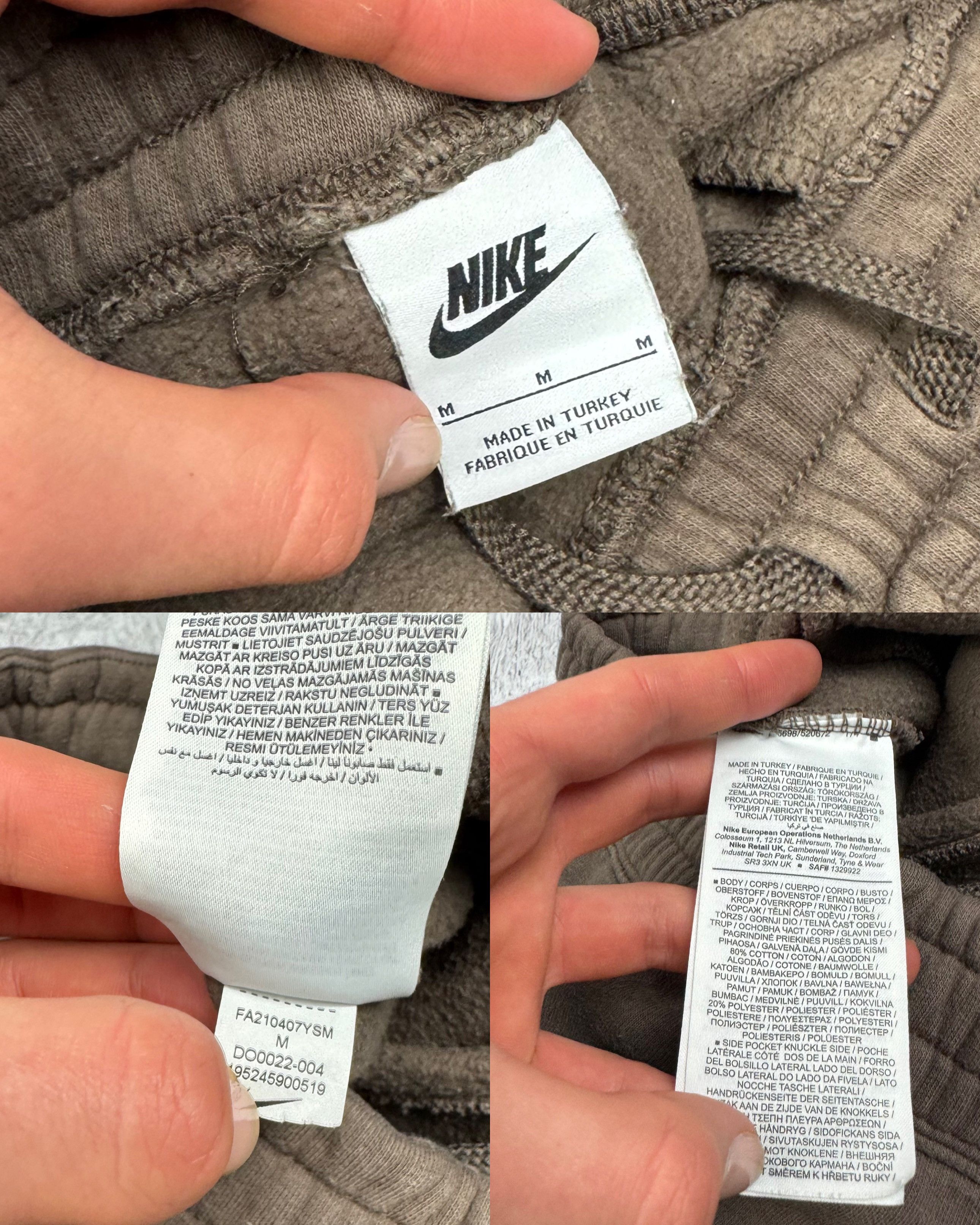 Nike Nike Sportswear Men Brown Ironstone Cotton Fleece Sweatpants Size US 30 / EU 46 - 2 Thumbnail