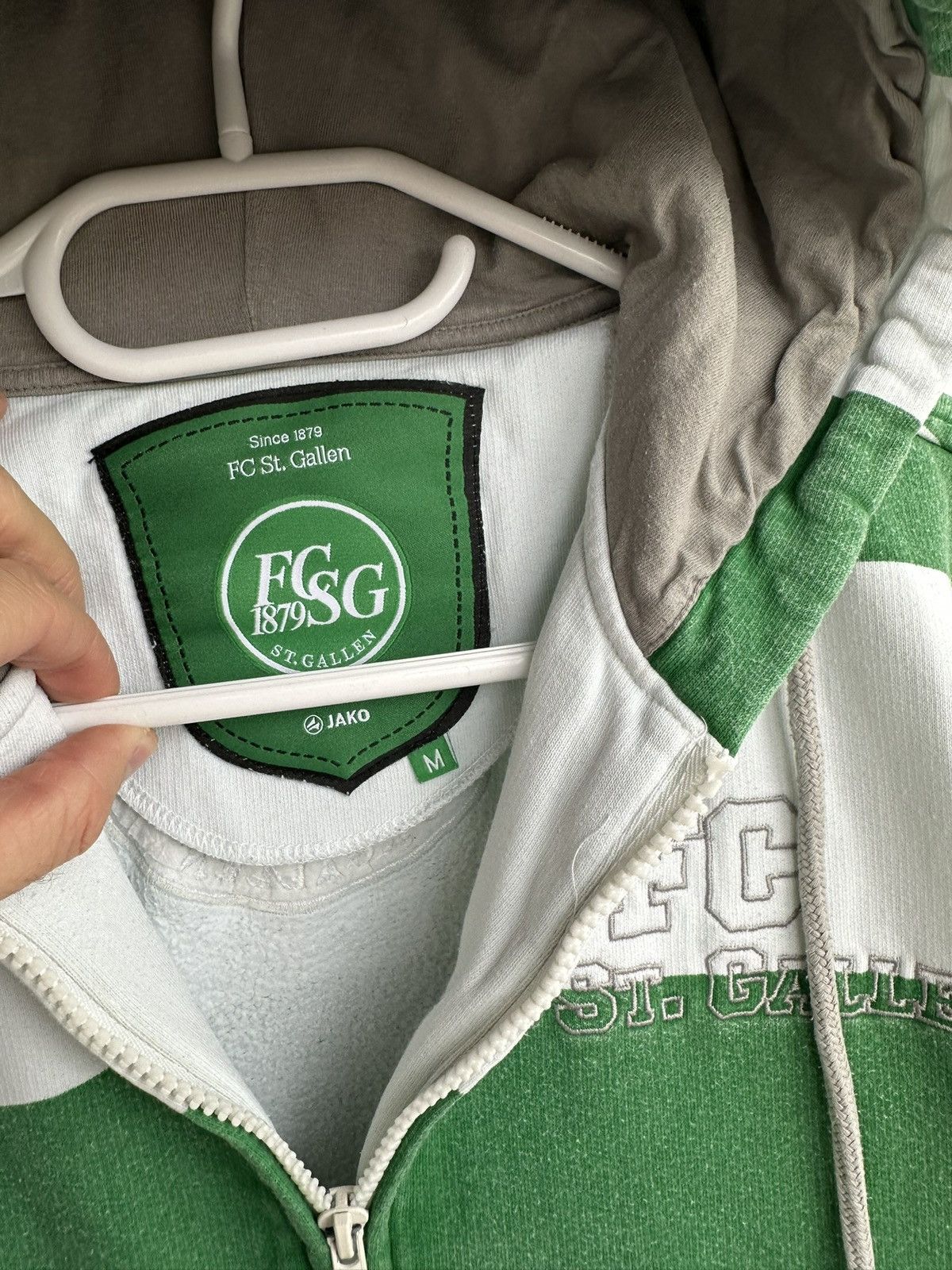 Vintage Vintage Jako FC St.Gallen Cotton Unisex Zip Hoodie Size US S / EU 44-46 / 1 - 4 Thumbnail