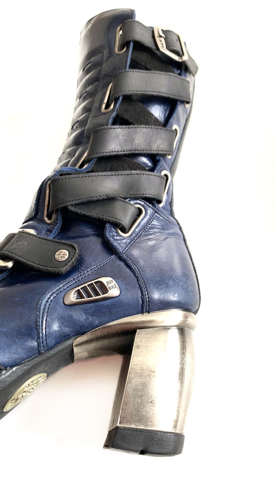 New Rock New Rock Blue Boots Vintage Size US 7 / IT 37 - 9 Thumbnail