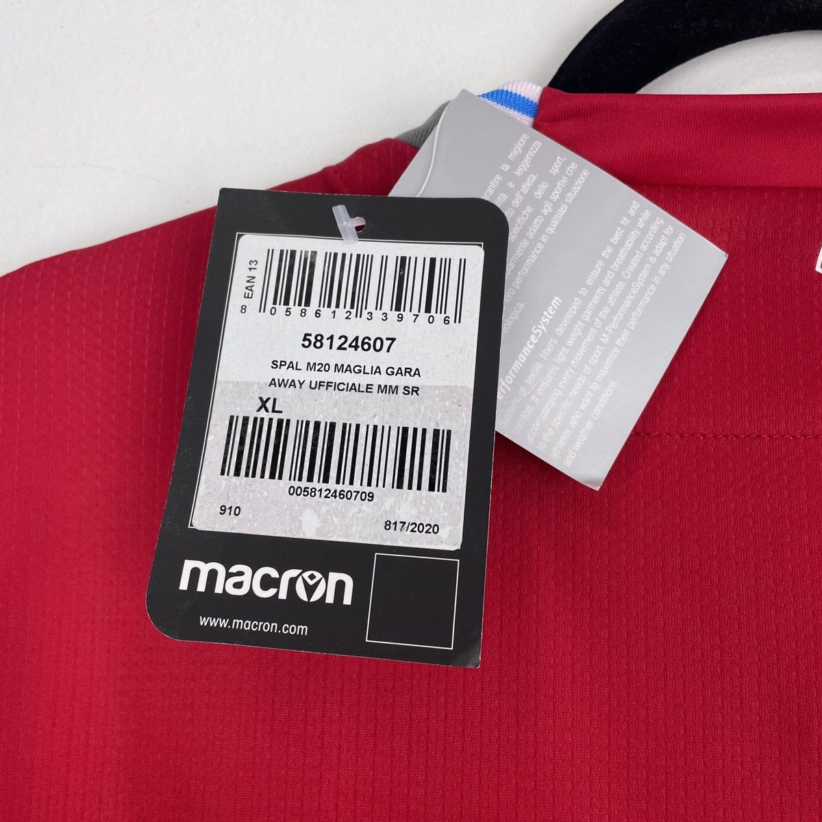 Macron SPAL Away Macron Jersey Shirt Men 2020/2021 size XL Size US XL / EU 56 / 4 - 8 Thumbnail
