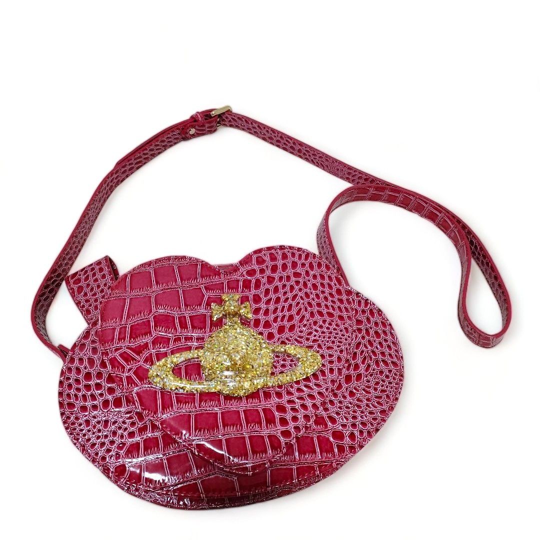 image of Vivienne Westwood - Pink Vintage Shoulder Bag Gold Orb, Women's