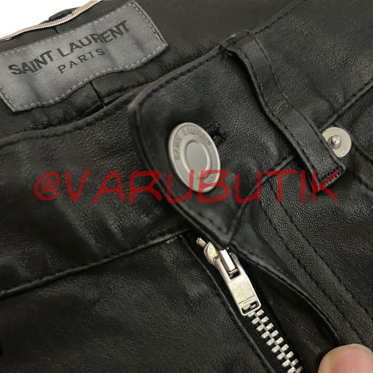Saint Laurent Paris saint laurent paris ss13 runway leather pants f34 Size US 26 / EU 42 - 2 Thumbnail