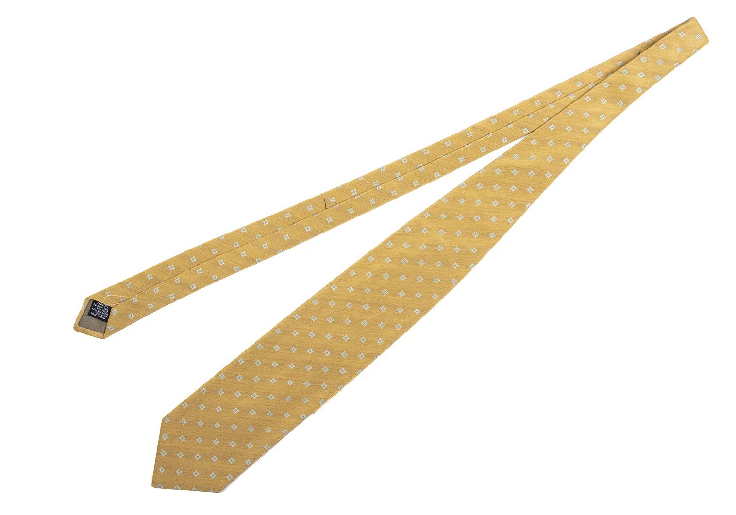 Emporio Armani Square Jacquard Silk Tie in Yellow Size ONE SIZE - 2 Thumbnail