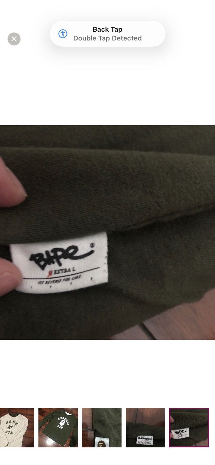 Bape 2003 Vintage Bape Sta / College Reversible Long Sleeve Tee Size US XL / EU 56 / 4 - 8 Thumbnail