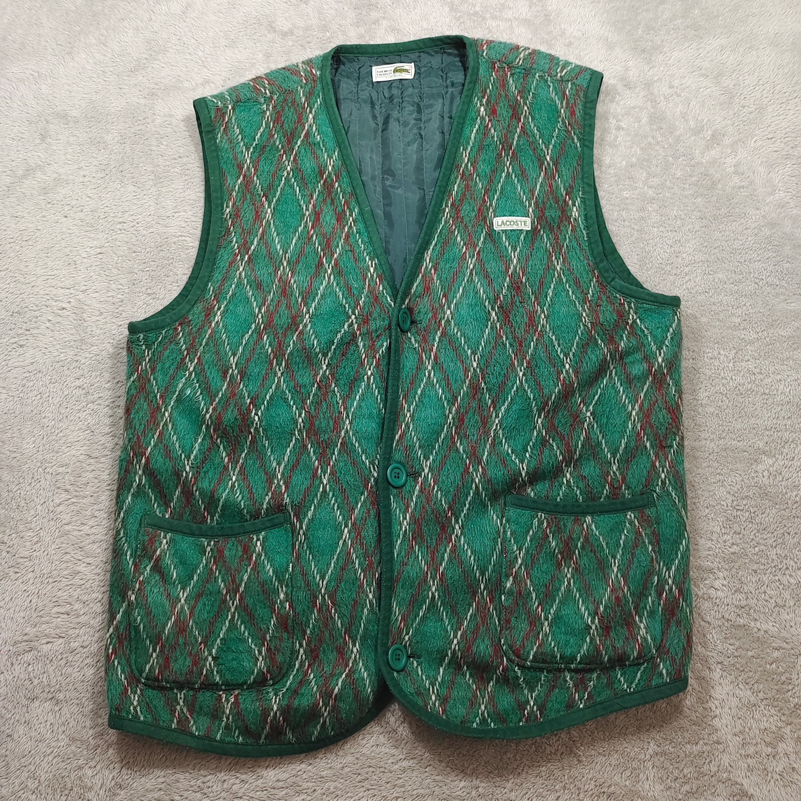 Lacoste VINTAGE LACOSTE HOMEWEAR BUTTON UP VEST Size US L / EU 52-54 / 3 - 1 Thumbnail