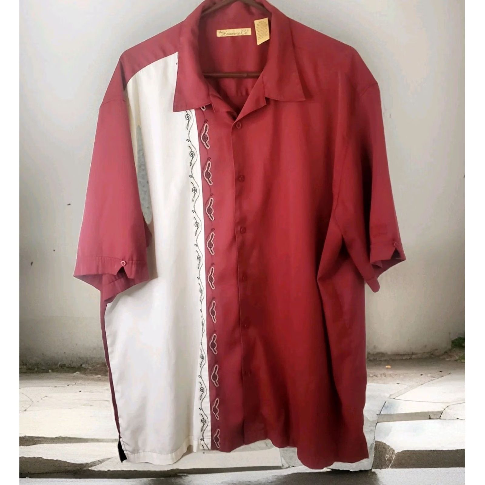 Vintage The Havanera Co. Shirt 2XLT Red White Embroidered Short Sleeve Button-Down Mens Shirt Hung Manual Size US XXL / EU 58 / 5 - 2 Thumbnail