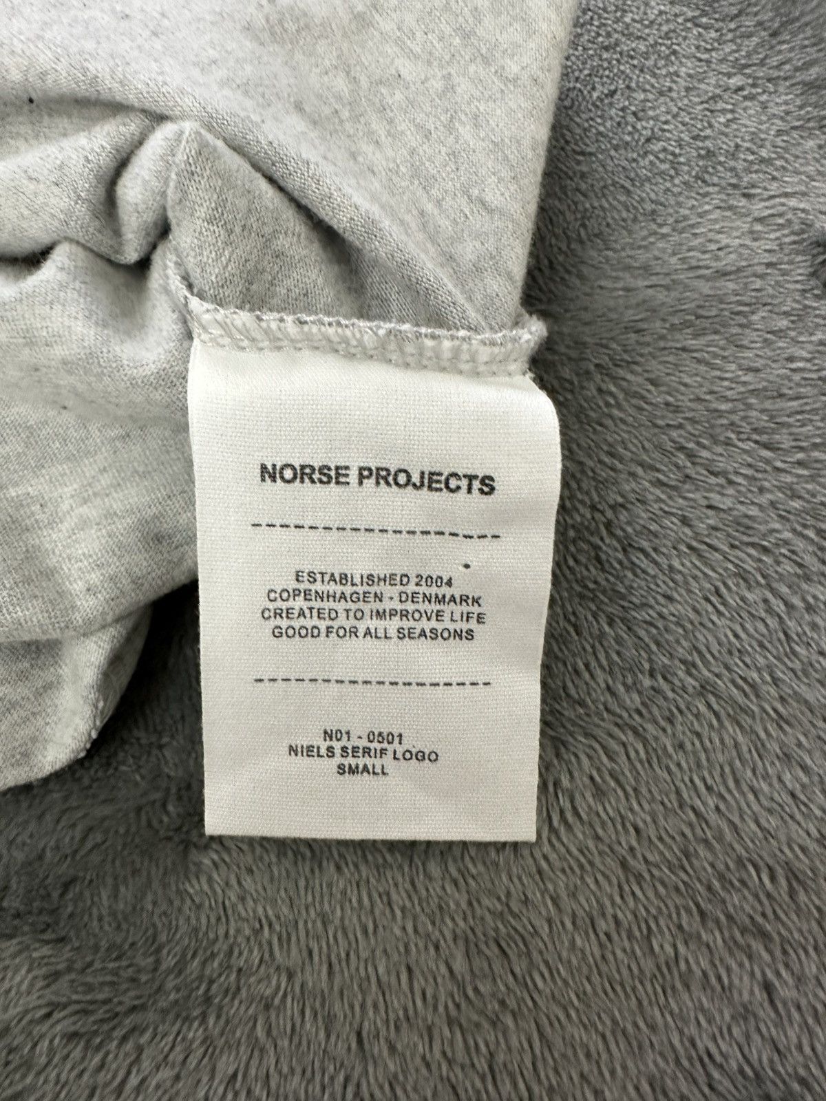 Norse Projects Norse Projects Niels Serif Tee Grey T Shirt Size Small Size US S / EU 44-46 / 1 - 3 Thumbnail