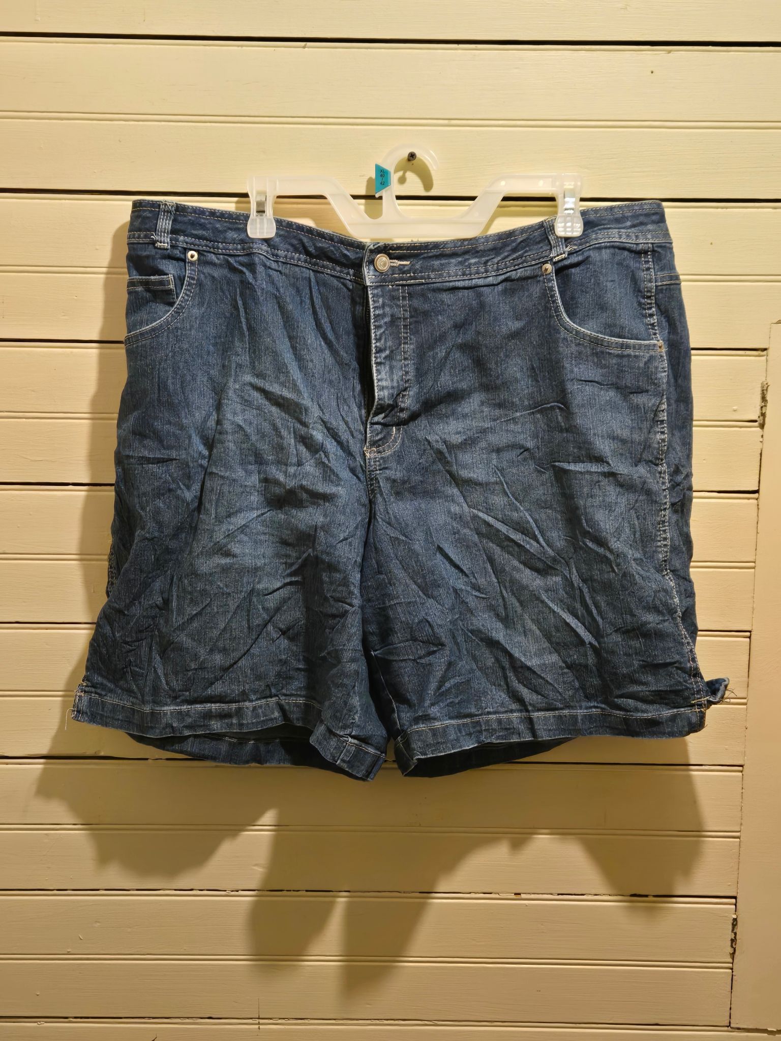 Other Just My Size Shorts Womens 22W Denim Bermuda Pull On Casual Size 22" - 1 Thumbnail