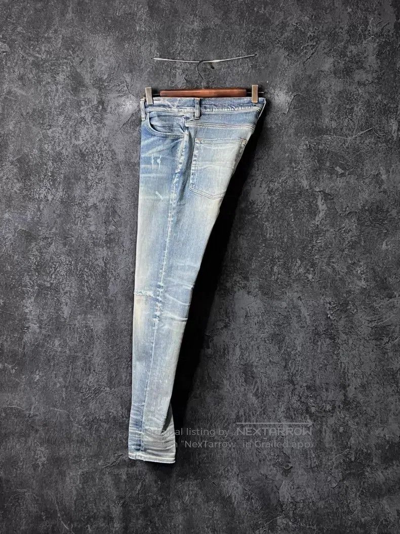 Amiri Amiri Size 33 Blue hole-in-the-elbows jeans Size US 33 - 7 Thumbnail