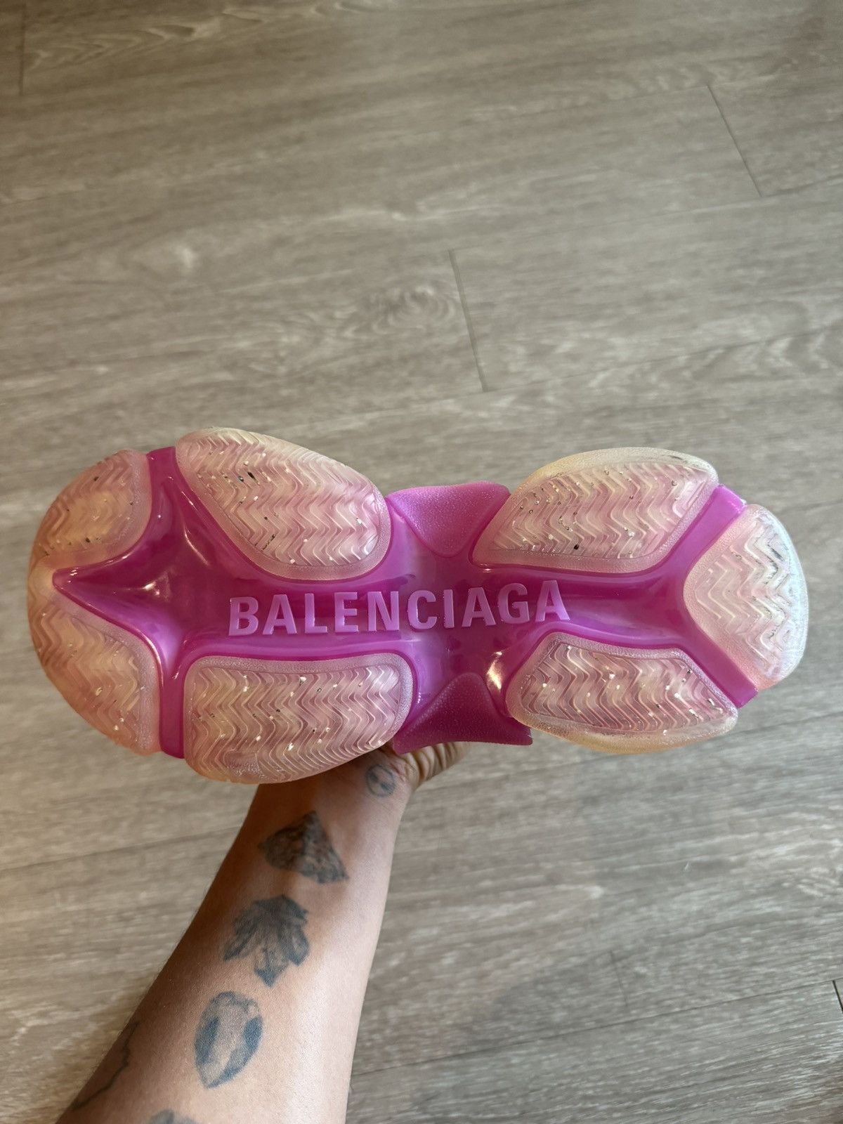 Balenciaga Balenciaga Triple S Sneaker 'White Fluo Pink' Size US 6 / IT 36 - 6 Thumbnail