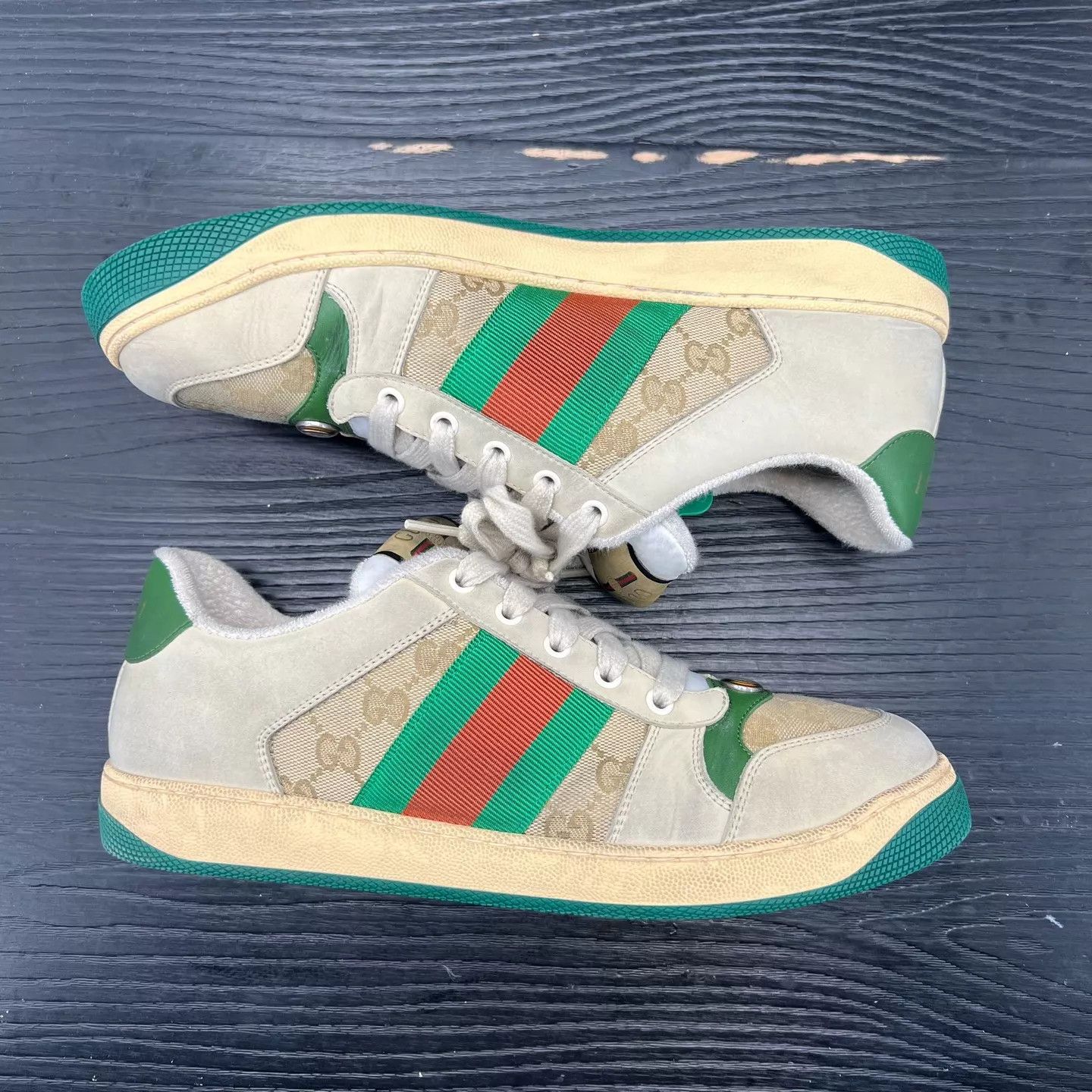 Gucci Gucci Dirty Sneakers Gray Green UK9/43 99New Box Size US 10 / EU 43 - 4 Thumbnail