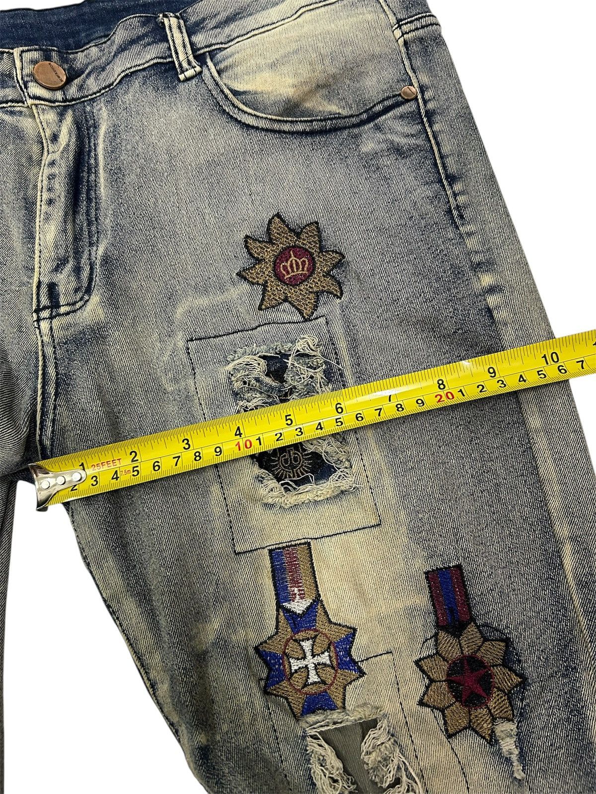 Japanese Brand Vintage Japanese Mud wash Crazy Patchwork Distressed Jeans Size US 32 / EU 48 - 10 Thumbnail
