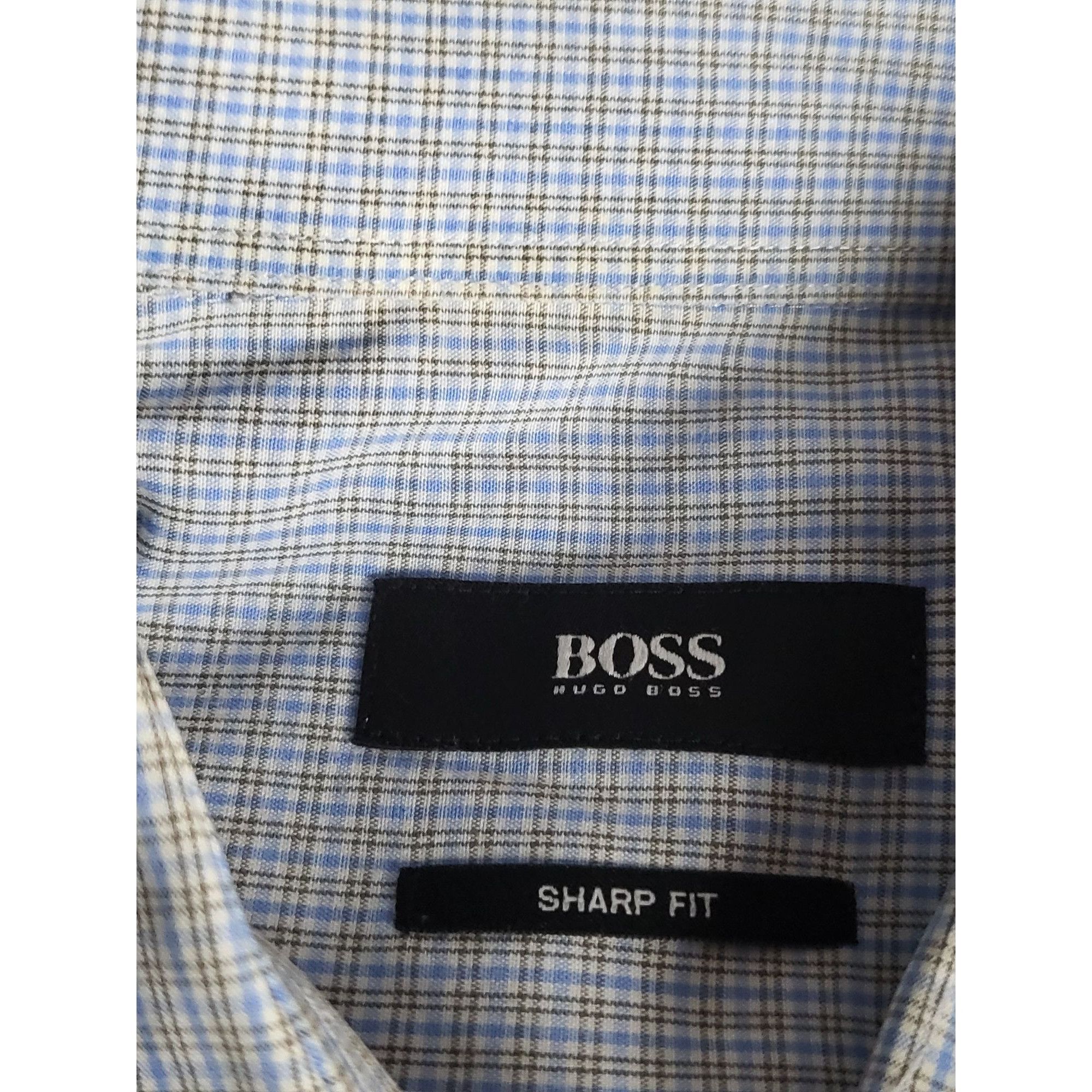Hugo Boss Boss Hugo Boss Sharp Fit Shirt Men Sz L Striped Blue Dress F Size US L / EU 52-54 / 3 - 6 Thumbnail