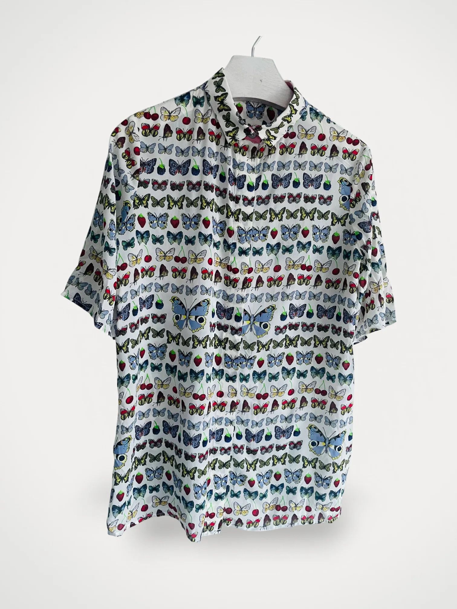Versace Versace Butterfly silk blouse Blouse Size XS / US 0-2 / IT 36-38 - 1 Thumbnail