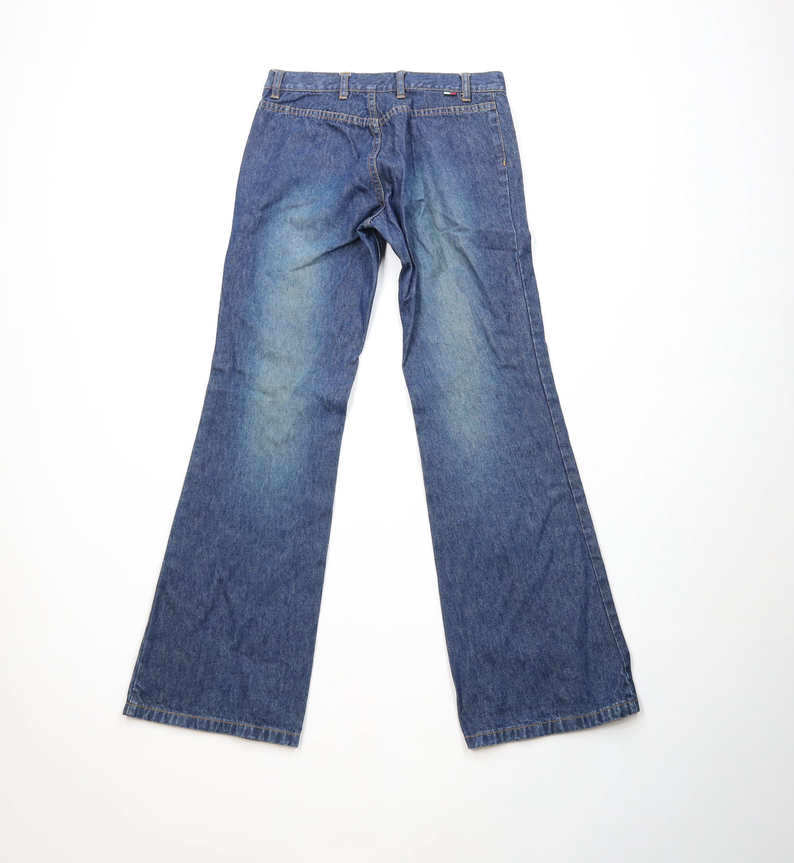 Tommy Hilfiger Vintage 90s Tommy Hilfiger Wide Leg Bell Bottoms Denim Jeans Size 28" / US 6 / IT 42 - 8 Thumbnail